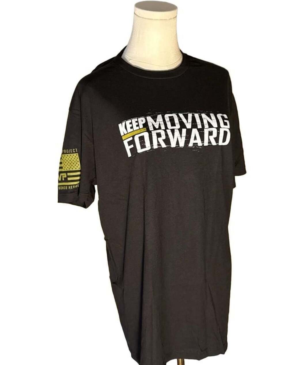 Til Valhalla Project Keep Moving Forward Graphic T-Shirt Black